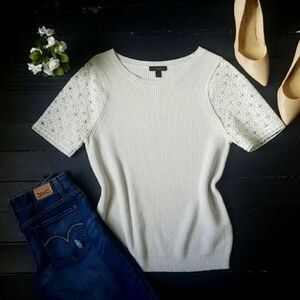 J.crew White Knit blouse